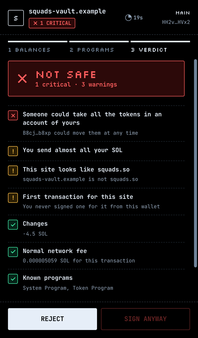 Verdict: not safe. Someone could take all the tokens in an account of yours